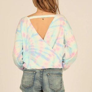 Vintage Havana Tulum Lavender Tie Dye Long Sleeve Shirt Size Large NWT